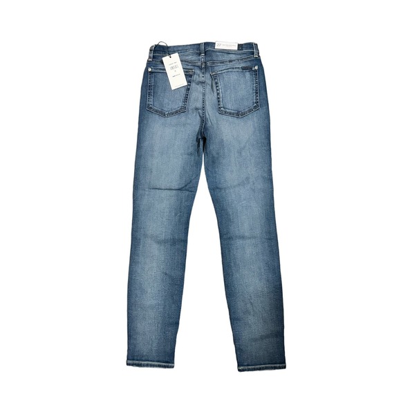NWT 7 For All Mankind High Waist Ankle Skinny Jeans Blue Women's Size 27 - Picture 5 of 8